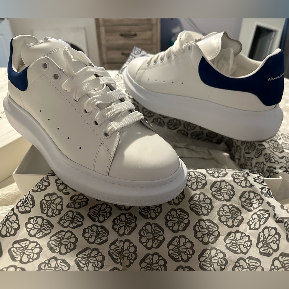 Authentic Alexander McQueen shoes. Bought from Sam’s. Men’s US size 14. 1 wear.